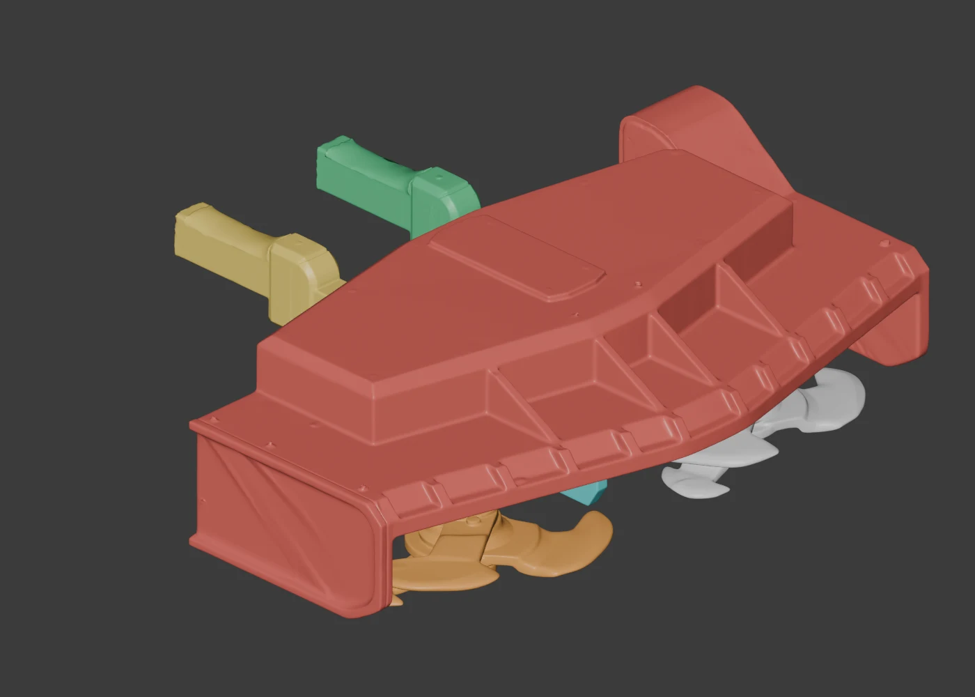 Mower deck source model used for the game work attachment