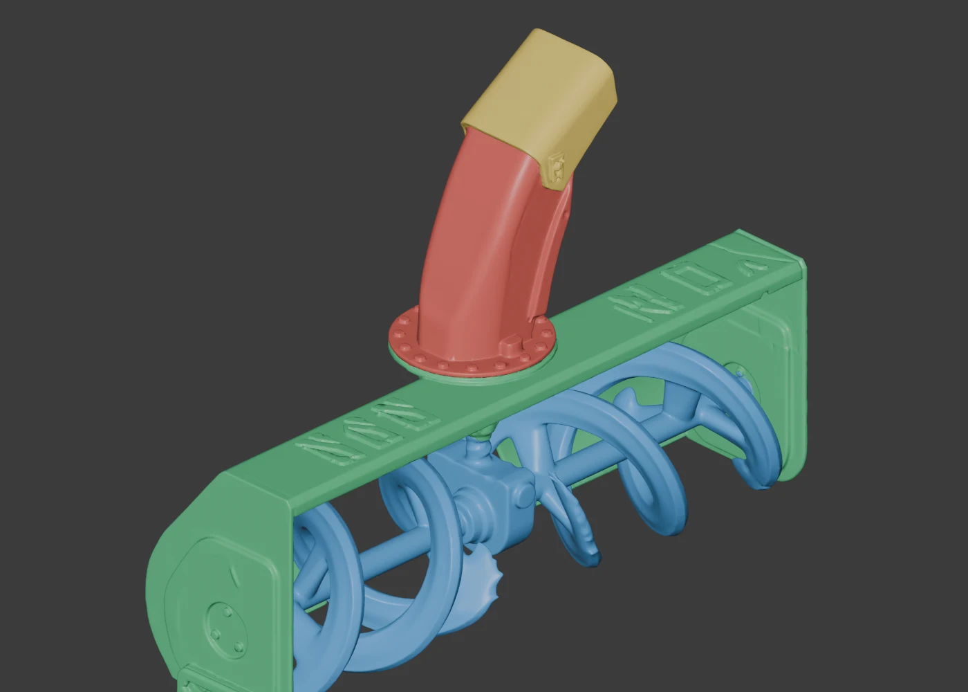 Snow module source model used for winter work gameplay